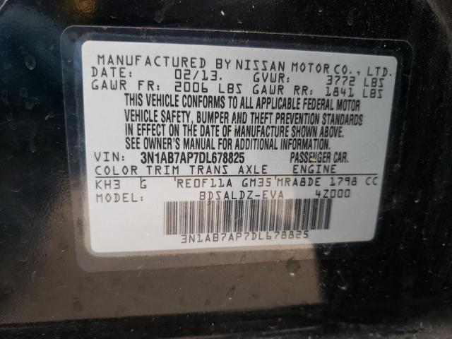 Photo 12 VIN: 3N1AB7AP7DL678825 - NISSAN SENTRA S 