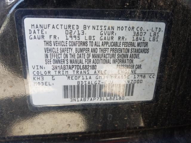 Photo 9 VIN: 3N1AB7AP7DL682180 - NISSAN SENTRA S 