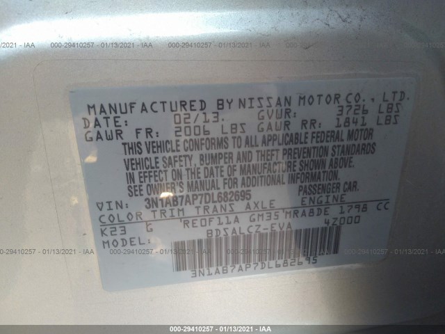 Photo 8 VIN: 3N1AB7AP7DL682695 - NISSAN SENTRA 