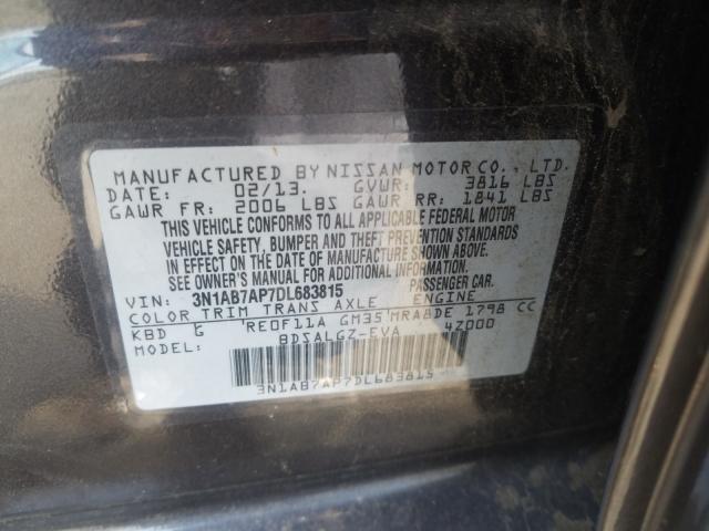 Photo 9 VIN: 3N1AB7AP7DL683815 - NISSAN SENTRA S 