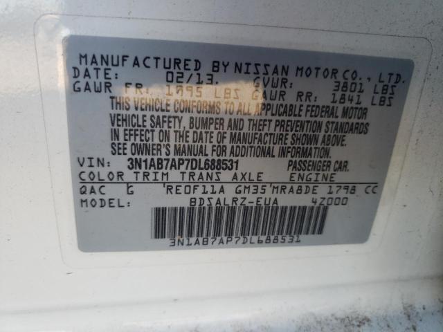 Photo 11 VIN: 3N1AB7AP7DL688531 - NISSAN SENTRA 