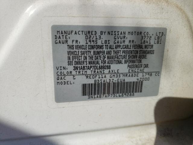 Photo 9 VIN: 3N1AB7AP7DL689288 - NISSAN SENTRA S 