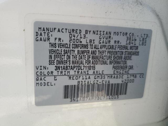 Photo 11 VIN: 3N1AB7AP7DL711015 - NISSAN SENTRA S 