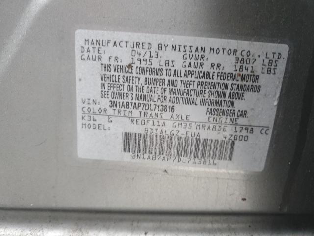 Photo 12 VIN: 3N1AB7AP7DL713816 - NISSAN SENTRA 