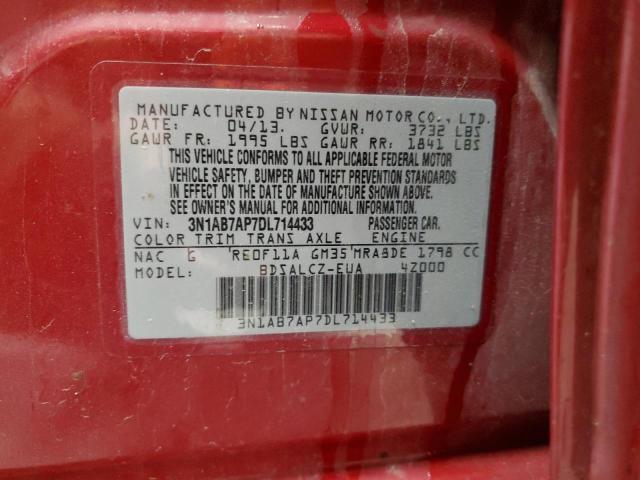 Photo 11 VIN: 3N1AB7AP7DL714433 - NISSAN SENTRA S 