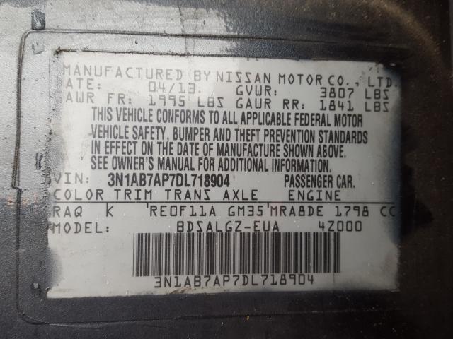 Photo 9 VIN: 3N1AB7AP7DL718904 - NISSAN SENTRA 