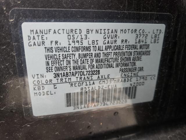 Photo 9 VIN: 3N1AB7AP7DL723228 - NISSAN SENTRA S 