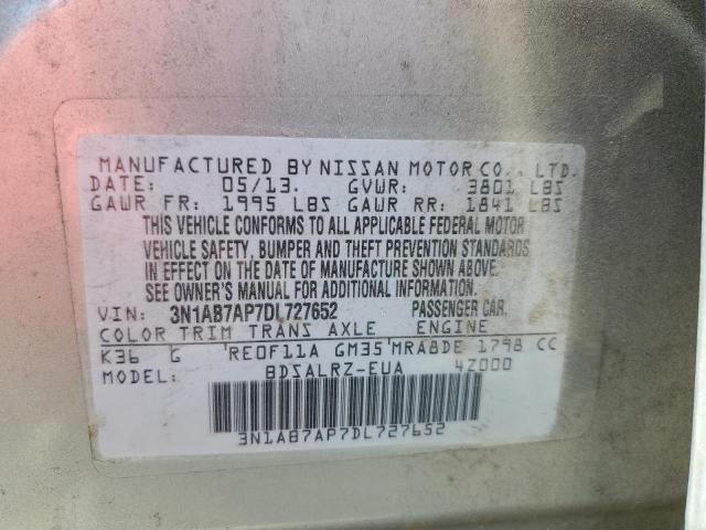 Photo 11 VIN: 3N1AB7AP7DL727652 - NISSAN SENTRA 