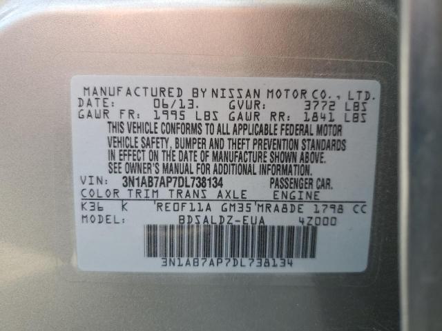 Photo 12 VIN: 3N1AB7AP7DL738134 - NISSAN SENTRA 