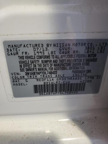 Photo 11 VIN: 3N1AB7AP7DL748422 - NISSAN SENTRA S 