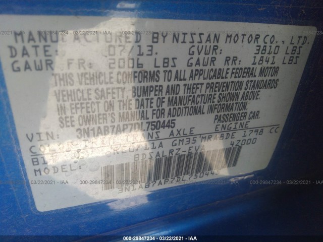 Photo 8 VIN: 3N1AB7AP7DL750445 - NISSAN SENTRA 