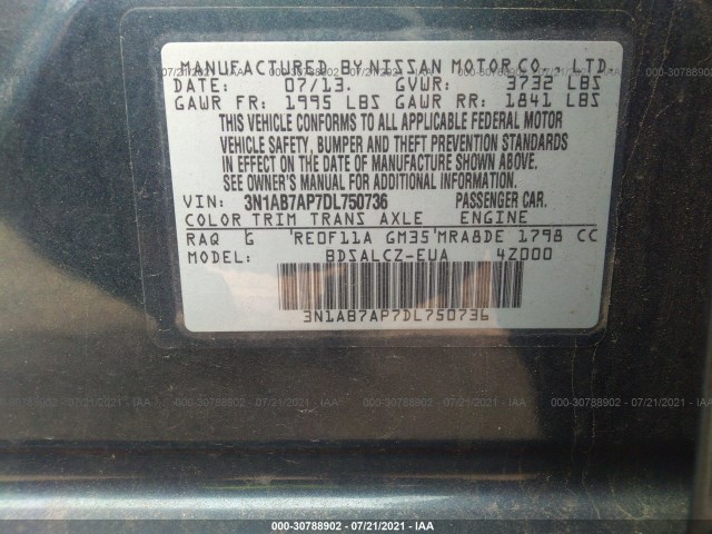 Photo 8 VIN: 3N1AB7AP7DL750736 - NISSAN SENTRA 