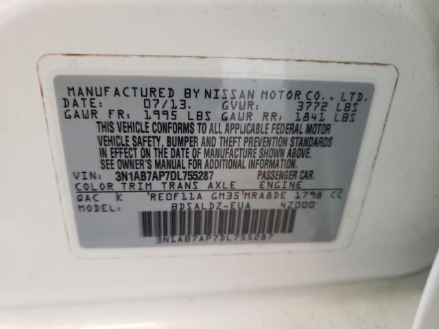 Photo 11 VIN: 3N1AB7AP7DL755287 - NISSAN SENTRA 