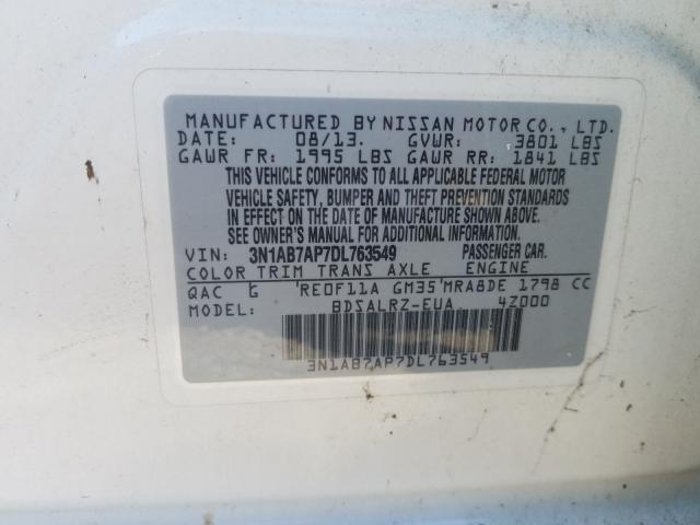 Photo 9 VIN: 3N1AB7AP7DL763549 - NISSAN SENTRA S 