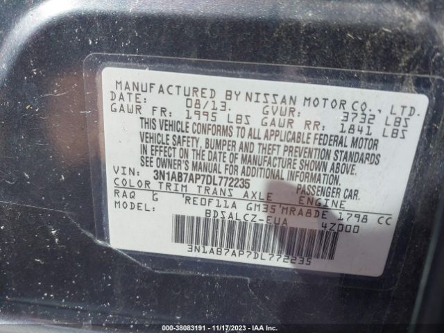 Photo 8 VIN: 3N1AB7AP7DL772235 - NISSAN SENTRA 