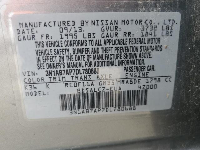 Photo 11 VIN: 3N1AB7AP7DL780688 - NISSAN SENTRA S 