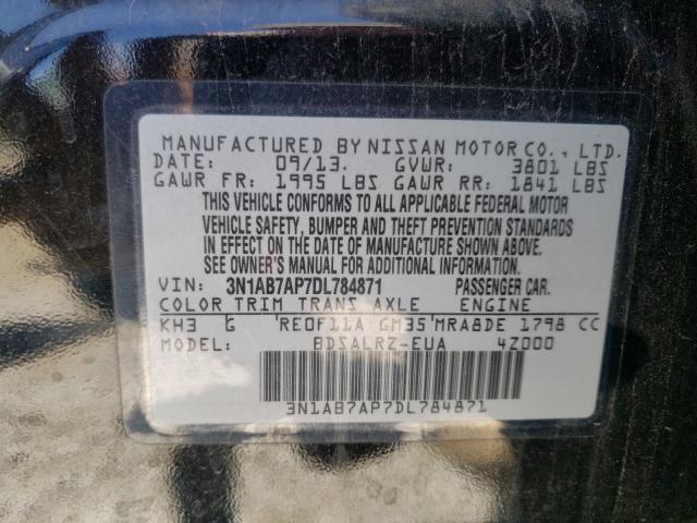 Photo 9 VIN: 3N1AB7AP7DL784871 - NISSAN SENTRA S 