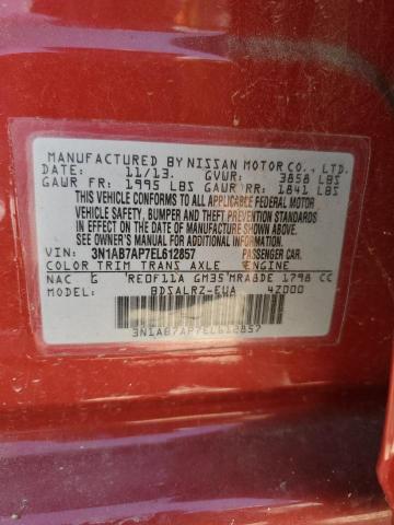 Photo 11 VIN: 3N1AB7AP7EL612857 - NISSAN SENTRA S 