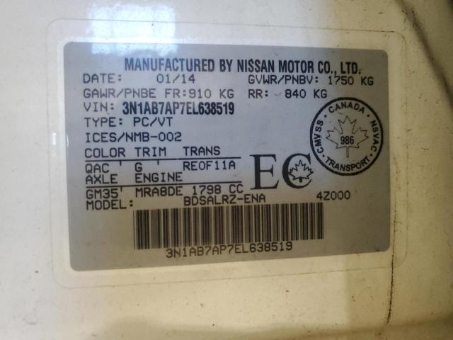 Photo 11 VIN: 3N1AB7AP7EL638519 - NISSAN SENTRA 