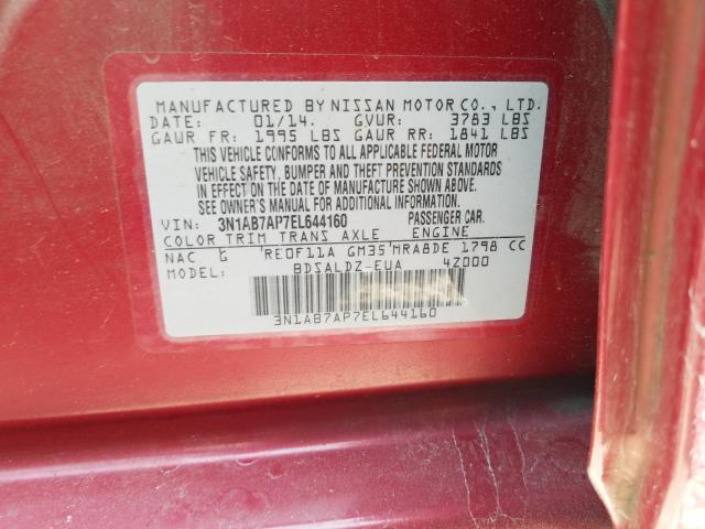 Photo 9 VIN: 3N1AB7AP7EL644160 - NISSAN SENTRA S 