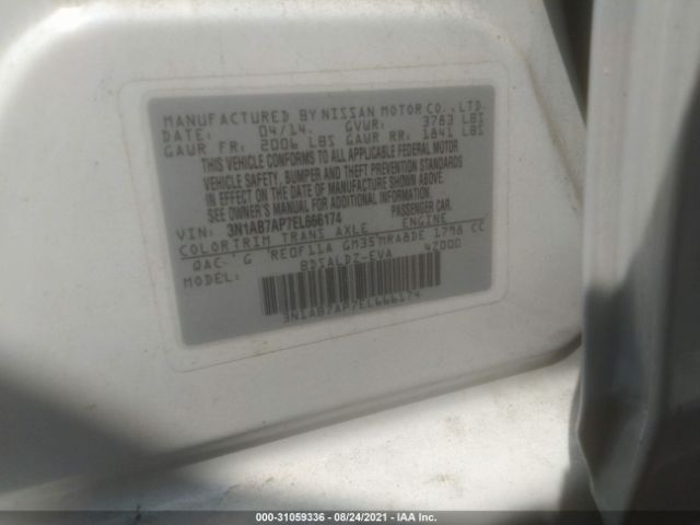 Photo 8 VIN: 3N1AB7AP7EL666174 - NISSAN SENTRA 