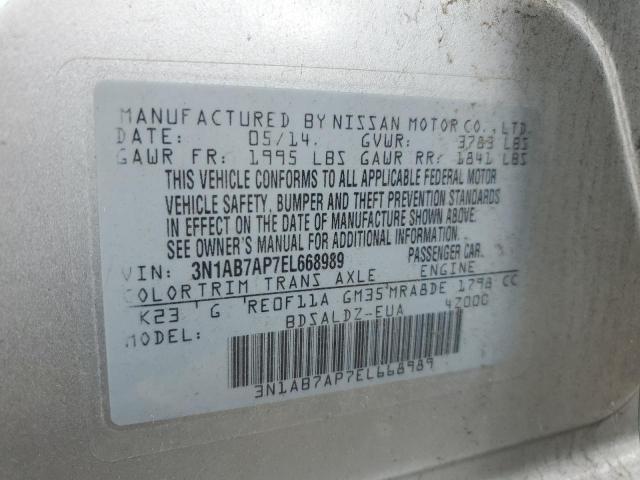 Photo 11 VIN: 3N1AB7AP7EL668989 - NISSAN SENTRA S 