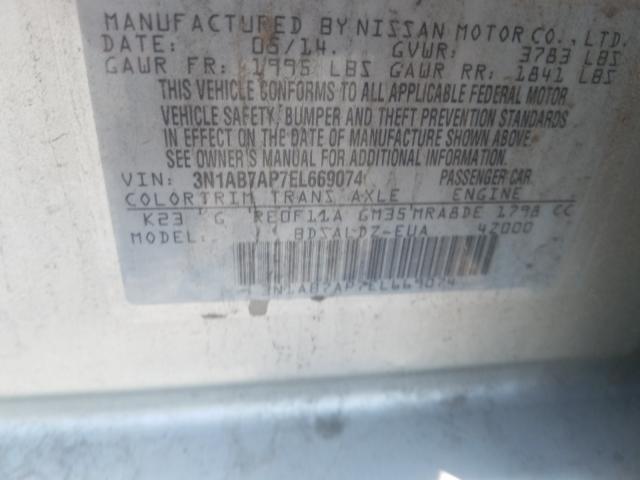 Photo 9 VIN: 3N1AB7AP7EL669074 - NISSAN SENTRA S 