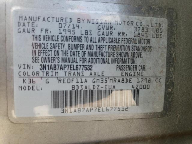 Photo 11 VIN: 3N1AB7AP7EL677532 - NISSAN SENTRA S 