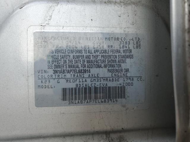 Photo 11 VIN: 3N1AB7AP7EL683914 - NISSAN SENTRA S 