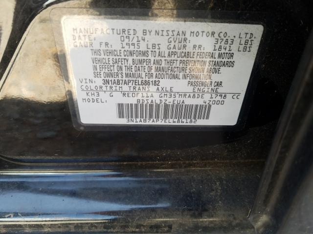 Photo 9 VIN: 3N1AB7AP7EL686182 - NISSAN SENTRA S 