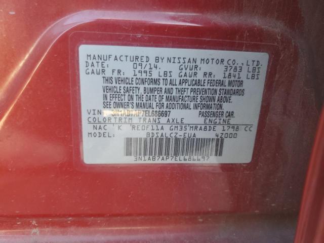 Photo 11 VIN: 3N1AB7AP7EL686697 - NISSAN SENTRA S 