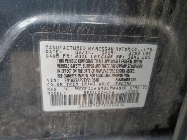 Photo 11 VIN: 3N1AB7AP7EY210646 - NISSAN SENTRA S 