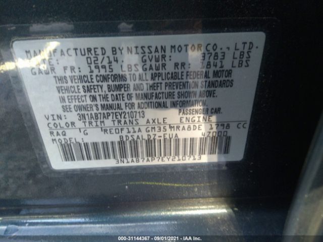 Photo 8 VIN: 3N1AB7AP7EY210713 - NISSAN SENTRA 