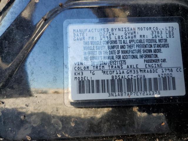 Photo 12 VIN: 3N1AB7AP7EY211375 - NISSAN SENTRA S 