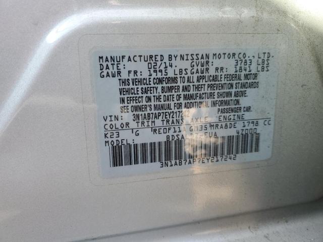 Photo 11 VIN: 3N1AB7AP7EY217242 - NISSAN SENTRA S 