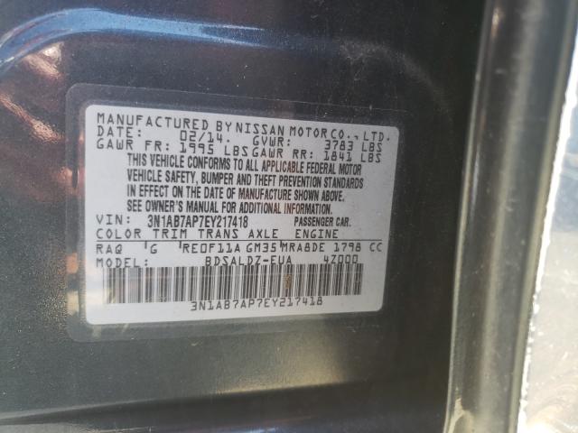 Photo 9 VIN: 3N1AB7AP7EY217418 - NISSAN SENTRA S 