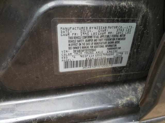 Photo 12 VIN: 3N1AB7AP7EY220643 - NISSAN SENTRA 