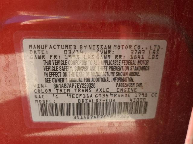 Photo 12 VIN: 3N1AB7AP7EY229326 - NISSAN SENTRA S 