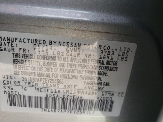 Photo 11 VIN: 3N1AB7AP7EY254565 - NISSAN SENTRA S 