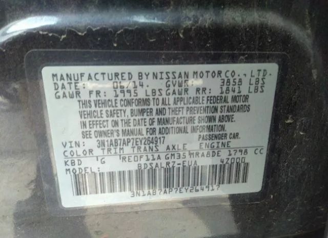 Photo 8 VIN: 3N1AB7AP7EY264917 - NISSAN SENTRA 