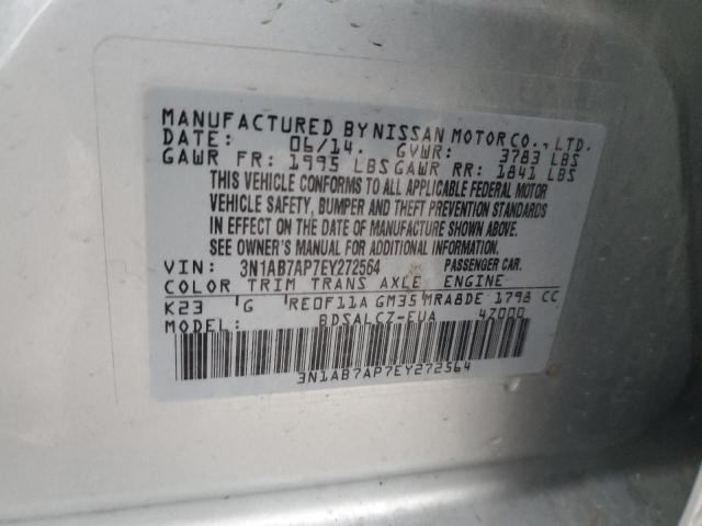 Photo 11 VIN: 3N1AB7AP7EY272564 - NISSAN SENTRA S 