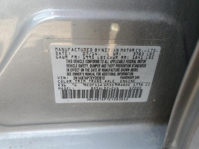 Photo 9 VIN: 3N1AB7AP7EY283810 - NISSAN SENTRA S 