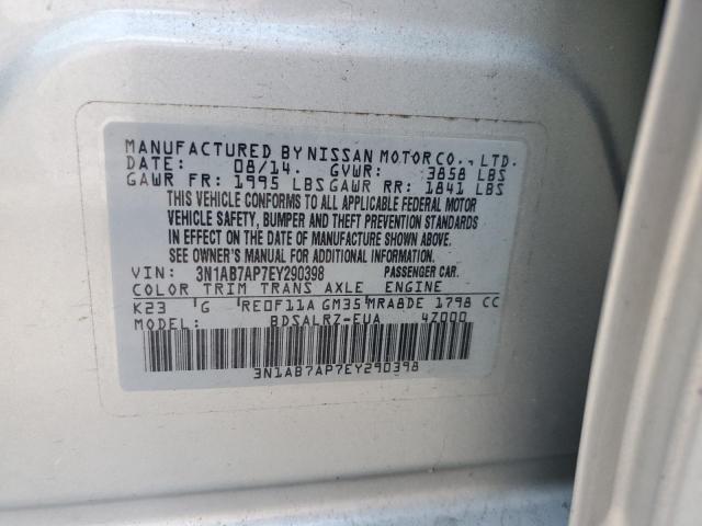 Photo 12 VIN: 3N1AB7AP7EY290398 - NISSAN SENTRA S 