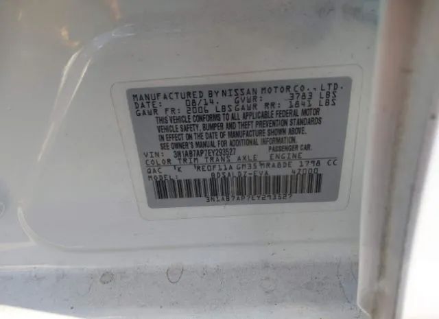 Photo 8 VIN: 3N1AB7AP7EY293527 - NISSAN SENTRA 