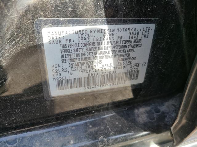 Photo 9 VIN: 3N1AB7AP7EY315445 - NISSAN SENTRA S 