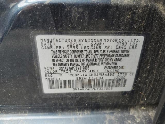 Photo 11 VIN: 3N1AB7AP7EY317003 - NISSAN SENTRA 