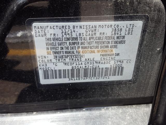 Photo 9 VIN: 3N1AB7AP7EY327241 - NISSAN SENTRA S 