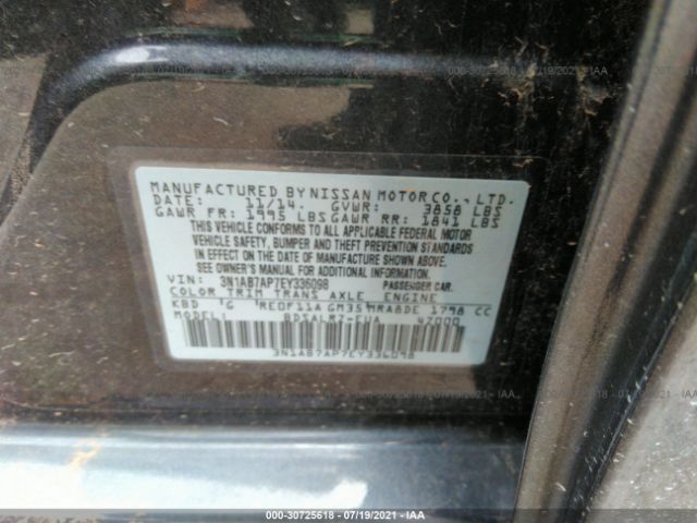 Photo 8 VIN: 3N1AB7AP7EY336098 - NISSAN SENTRA 