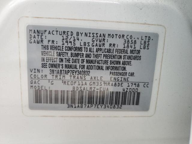 Photo 12 VIN: 3N1AB7AP7EY340832 - NISSAN SENTRA S 