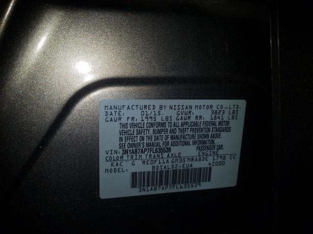 Photo 9 VIN: 3N1AB7AP7FL635539 - NISSAN SENTRA S 